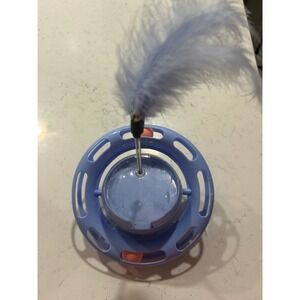 Unbranded Cat Interactive Track Ball Feather Wand Plastic OS Light Blue Toy